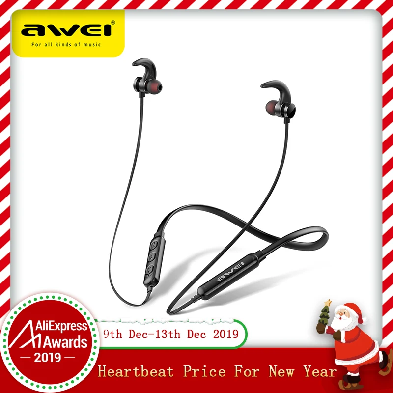 AWEI T11 Беспроводные наушники T11S Bluetooth-гарнитура для наушников для телефонов с шейным ободом Спорт 3D Бас наушники с микрофоном fone de ouvido