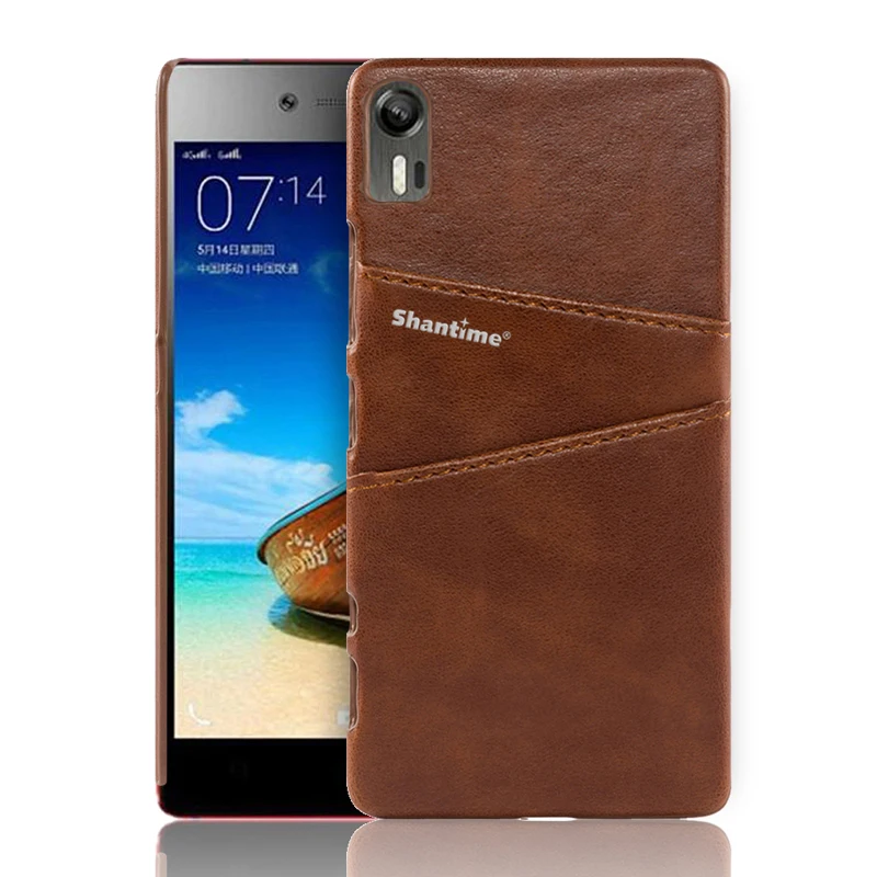 BROWN Винтажный чехол-бумажник из искусственной кожи для lenovo Vibe Shot, чехол-сумка для телефона lenovo Vibe Shot Z90, чехол с отделениями для визиток - Цвет: BROWN