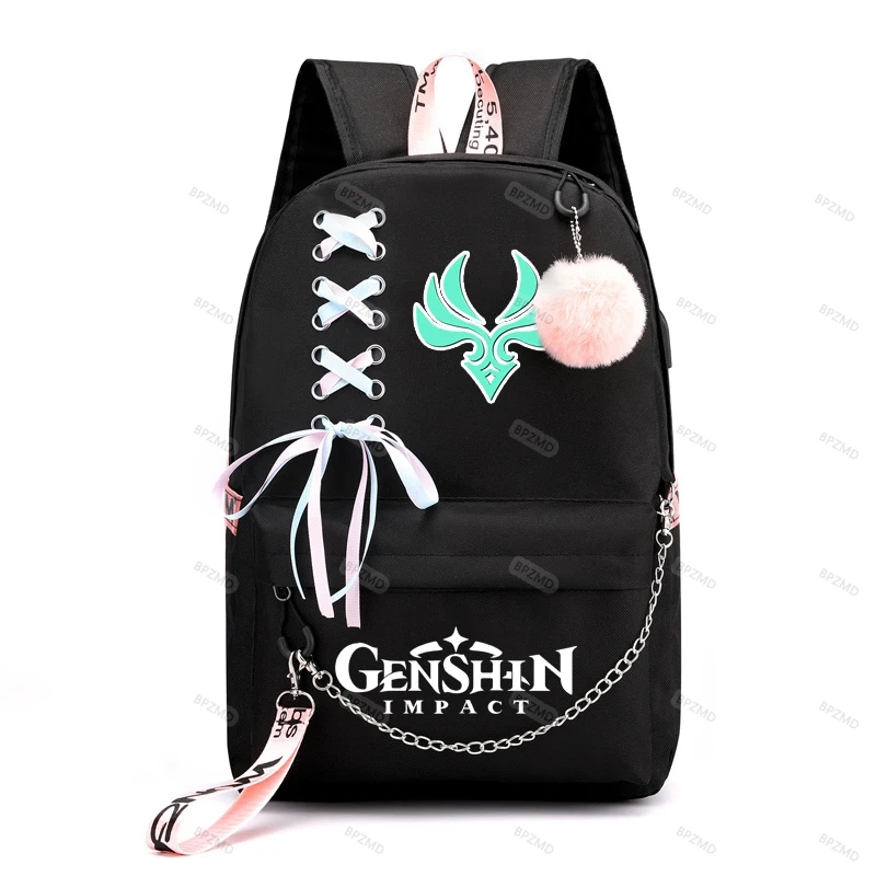 Аниме-рюкзак для женщин и мужчин Genshin Impact дорожный рюкзак школы учебников | Багаж
