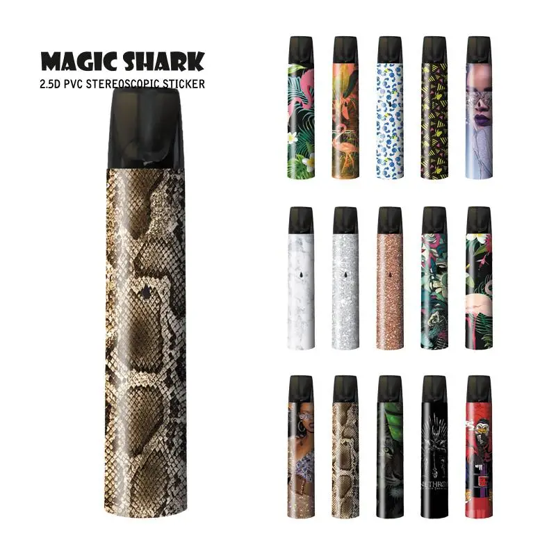 2.5D наклейка на вейп в виде фламинго змеи тигра цветка набор пленок под чехол для