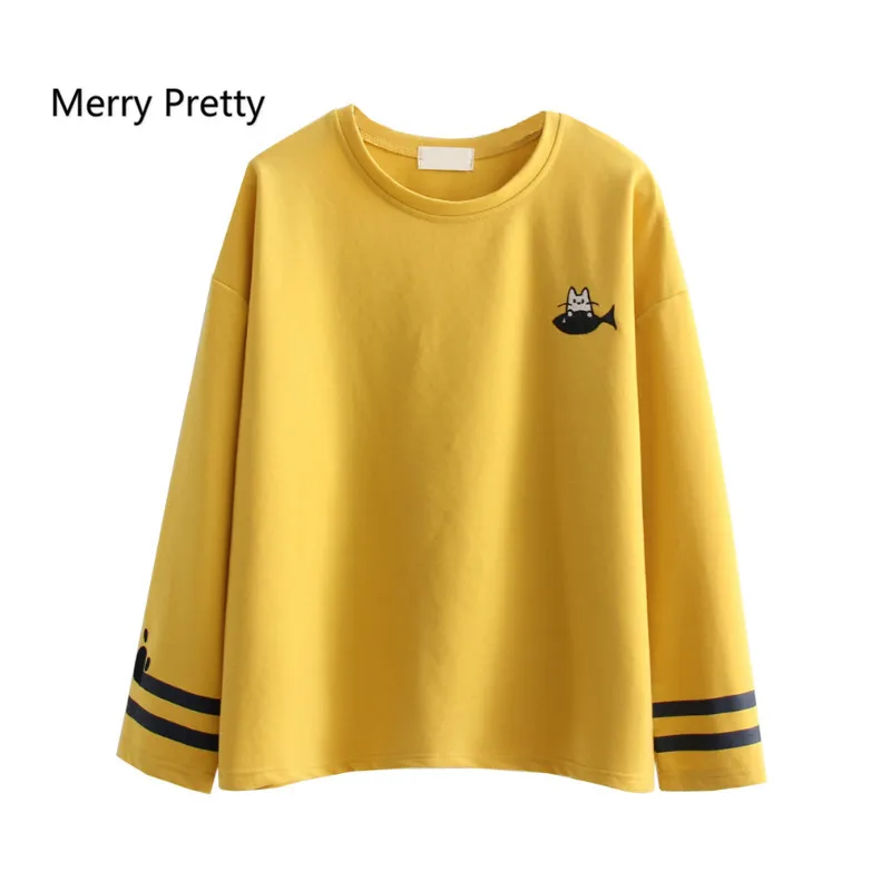 Женская хлопковая футболка с длинным рукавом круглым вырезом | одежда