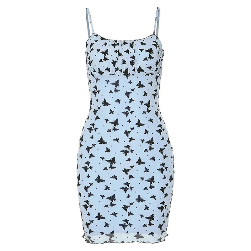 Женское сексуальное платье на бретелях открытая спина без рукавов с цветочным