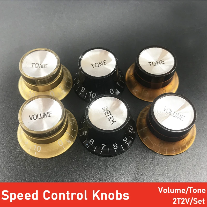 ein set von speed control knöpfe für elektrische gitarre 1 volumen 2 ton und 2 vvolume 2 ton schwarz kaffee goldene 3 farbe bieten free glob