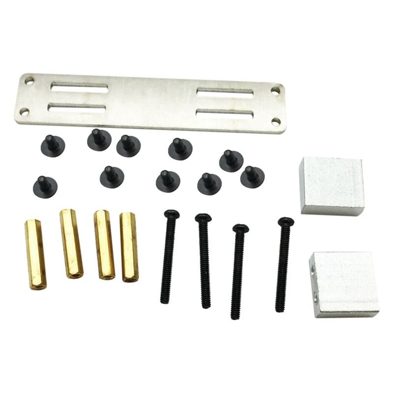 

2 Set RC Car Part: 1 Set Metal Servo Fixed Mount Bracket Kit & 1 Set Metal Steering Cup Turn Cup Kit