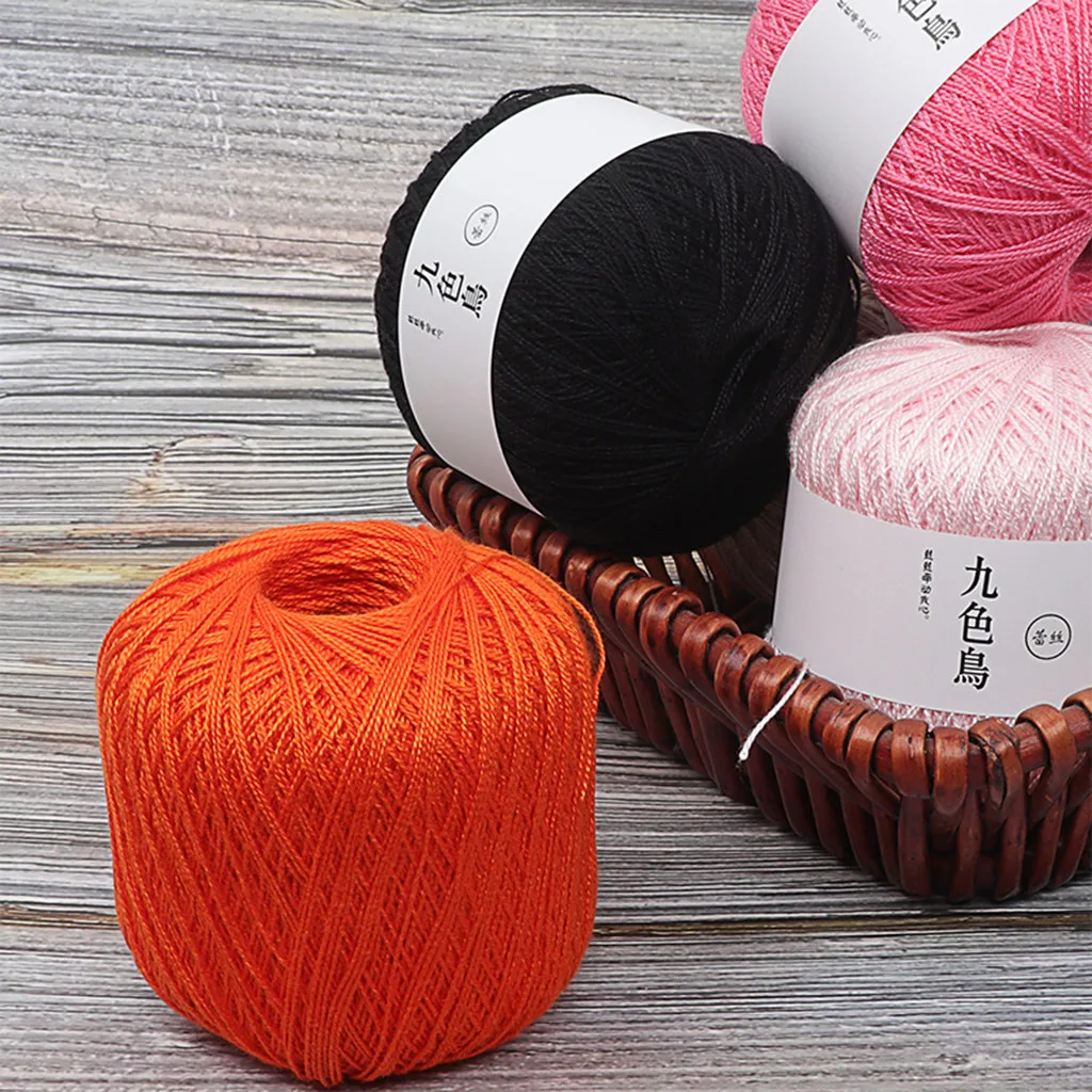 25 Colors Wool Group Knitting Yarn Lace Thread Diy Woven Cotton Fine Crochet 8th yarn haakgaren katoen | Дом и сад
