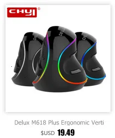 Вертикальная мышь Delux M618 эргономичная Вертикальная Мышь Беспроводной 6 кнопок 600/1000/1600 Точек на дюйм USB оптическая мышь компьютерная игровая мышь для ноутбука ПК