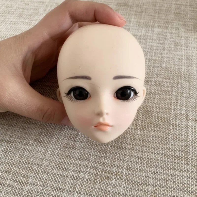 Аксессуары для кукол 1/3 BJD кукла голова 24 см с глазами девушки макияж практика куклы головы части подарки игрушки 26 суставов Кукла тело игрушка - Цвет: head only