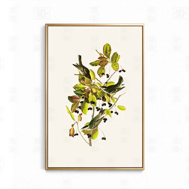 Фотообои с изображением цветов и птиц