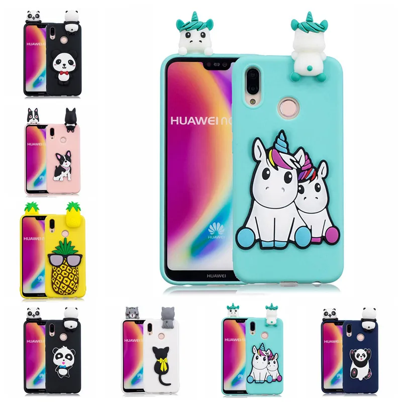 3D Мягкий Силиконовый ТПУ чехол для Huawei P30 Pro чехлы с милыми рисунками мультфильмов