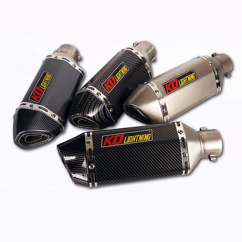 

310mm Motorcycle Exhaust Muffler Pipe Universal 38-51mm Silencers with Removable DB Killer Escape Dirt Bike ATV Exhaust Tips