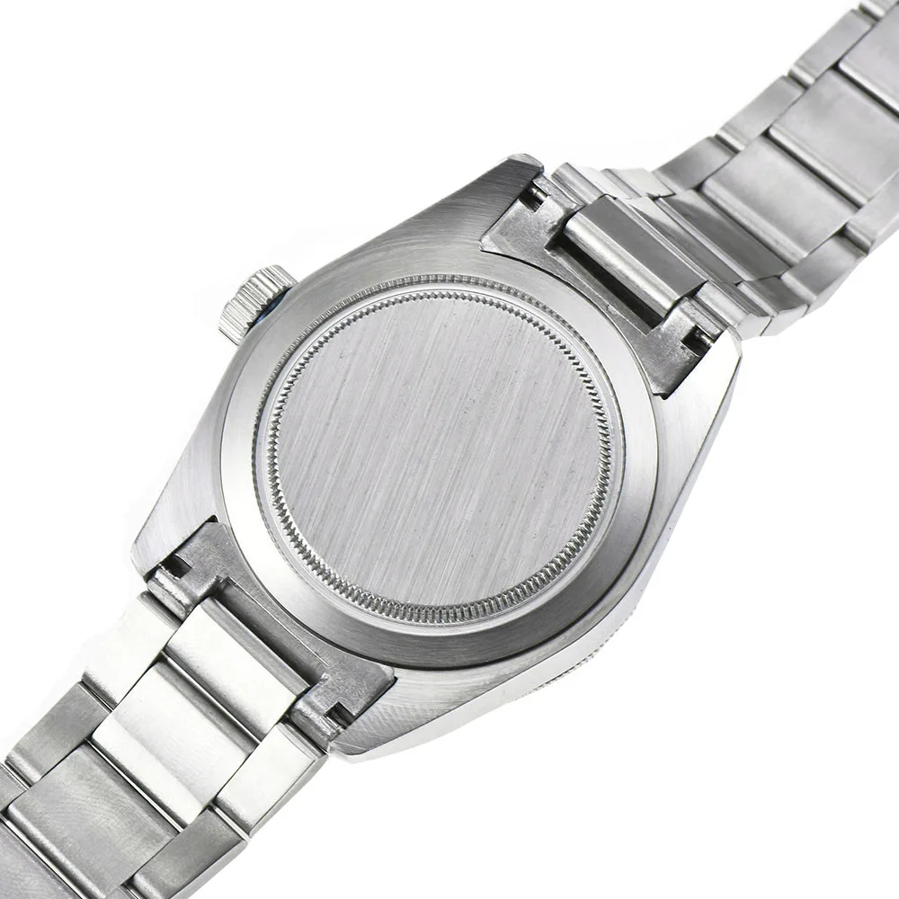 41 mm Custom Personalized Men's Automatic Watch With Your Name Logo Engraved Steel NH35A Miyota Seagull Sapphire Mirror images - 6