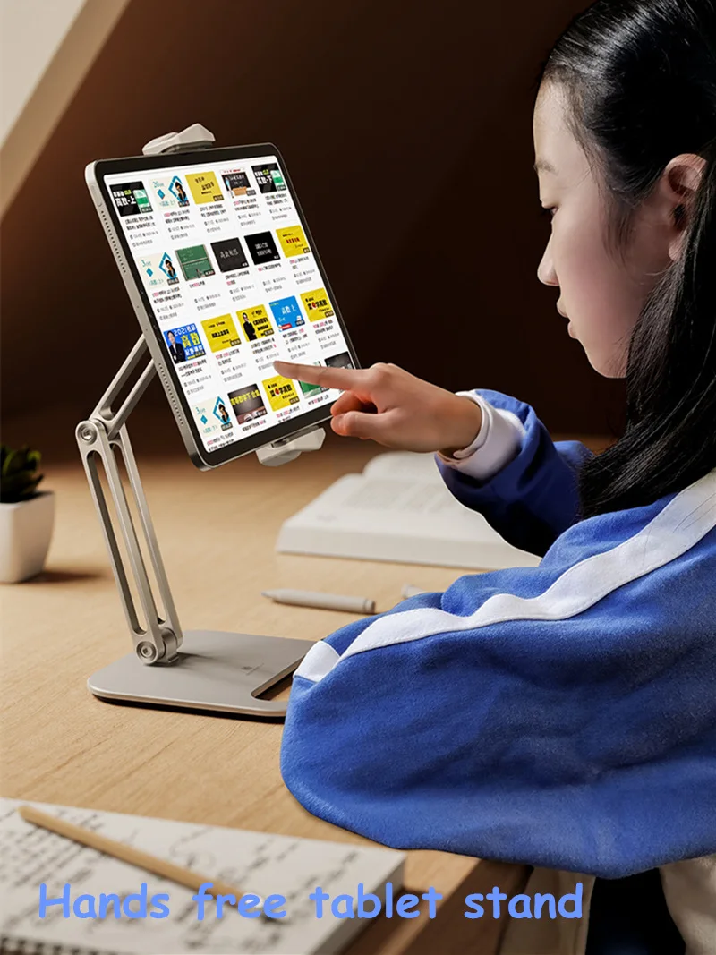 Offerte Supporto Per Tablet Pieghevole Supporto Per Tablet Regolabile Multi-angolo Con Design A Tre Alberi Supporto Per Telefono Cellulare A Mani Libere In Alluminio Da Tavolo