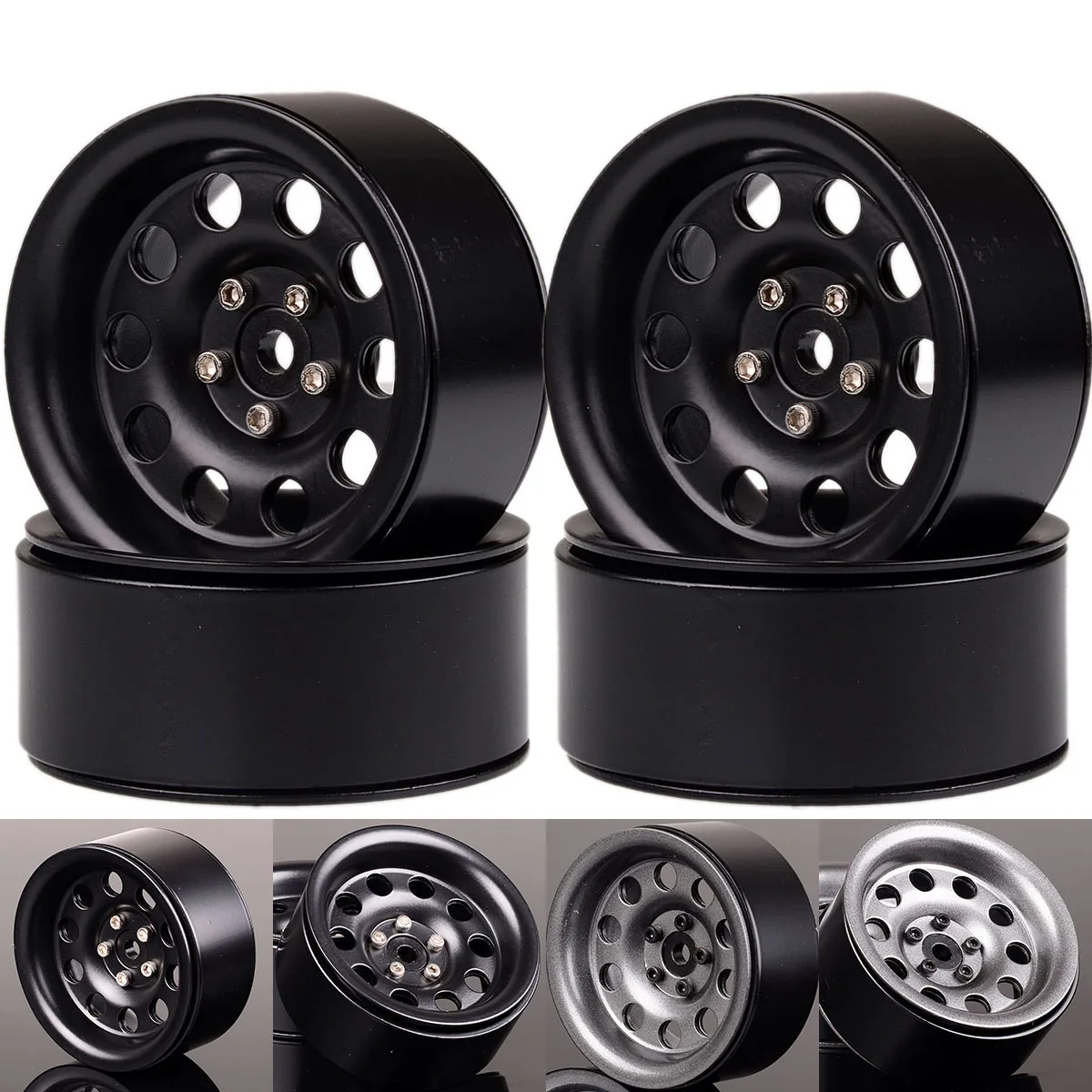 Новинка металлическая Ступица колеса ENRON 4P 2 дюйма для SCX10 RR10 90053 AX10 Aro para 1/10 RC Crawler