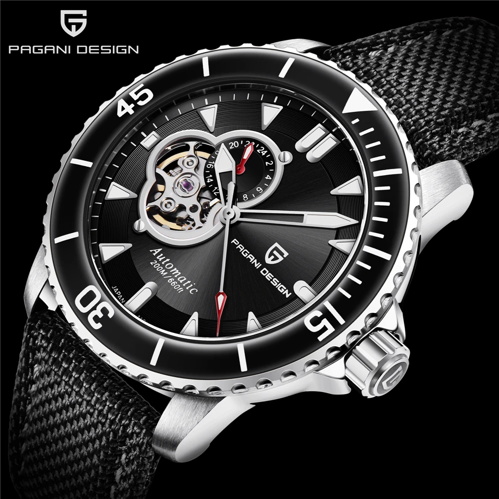 

PAGANI DESIGN Top Brand Mechanical Watches For Men Nesun Luxury Sport Leather Automatic Watches Mens Clocks Relogio Masculino