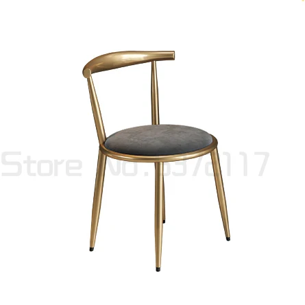 

Iron table and chair Nordic dining chair back chair simple single leisure chair milk tea shop table and chair