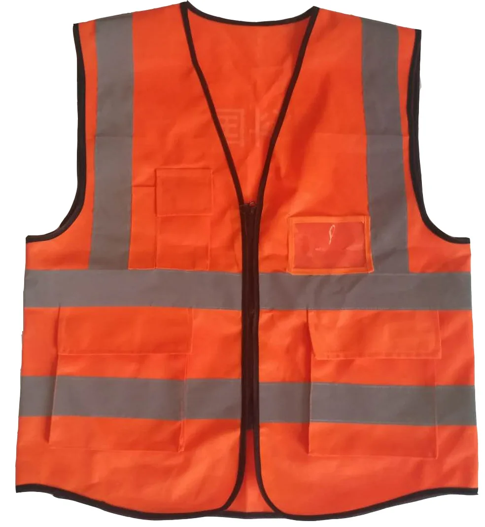 Orange HI VIS жилет руководителя высокая видимость работы светоотражающий безопасности одежда топы оранжевый желтый синий красный - Цвет: Orange