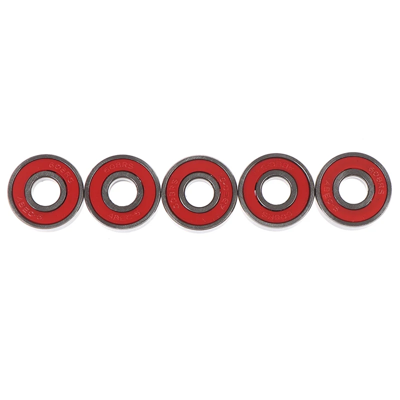 5Pcs Red ABEC-5 608-RS Skateboard Roller Sealed Ball Bearings 8x22x7mm | Обустройство дома