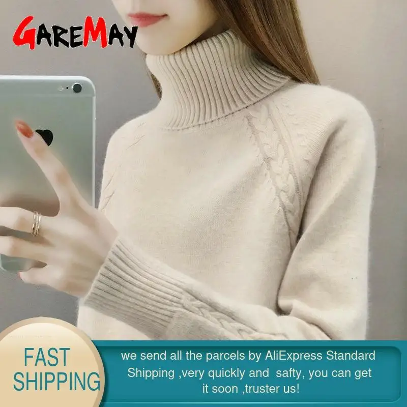 Женский свитер с высоким воротом Осенний свободный капюшоном Осень-зима 2020 |