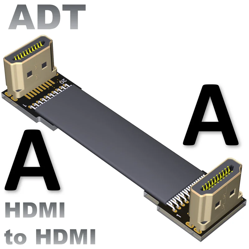 Стандартный HDMI V2.0 встроенный удлинитель поддерживает 2K/144hz 4K/60Hz локоть плоский