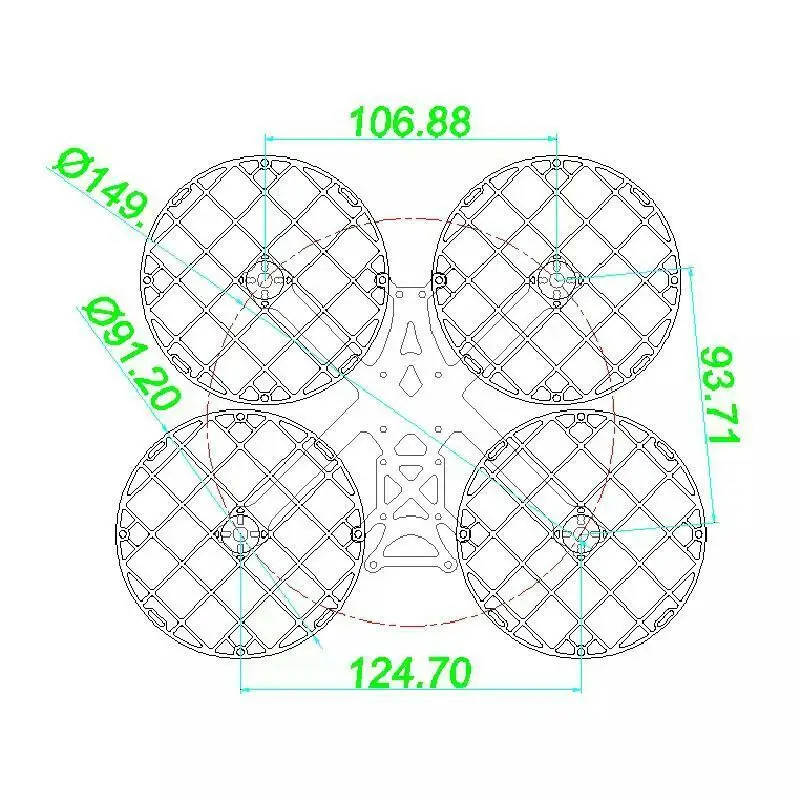 

3 Inch 149mm Wheelbase 3mm ARM Image Frame Kit with Full Protection Pipe Suitable for Remote Control