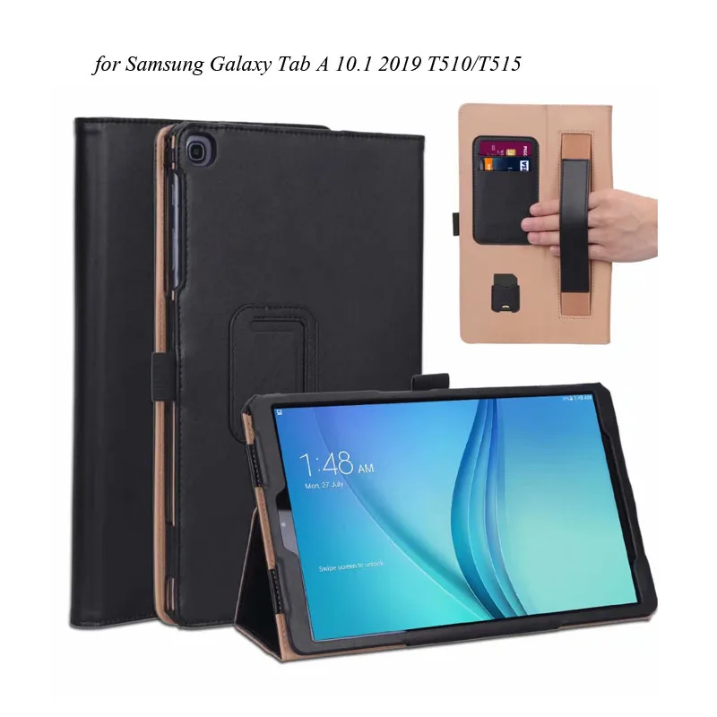 Tab A 10.1 2019 Роскошный чехол-книжка из искусственной кожи чехол для Samsung Galaxy Tab A 10,1 S5e 10,5 SM-T510 T720 T515 ремешком флип-кейс 20 шт./лот - Цвет: Tab A 10.1 2019