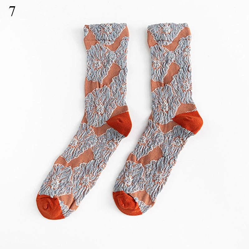 Носки женские с принтом мягкие хлопковые дышащие смешные в стиле ретро