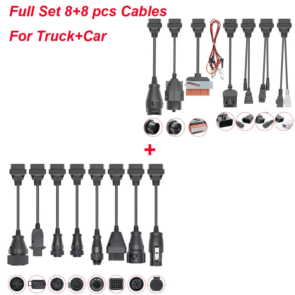 Car Truck Cables V3.0 печатная плата multidiag Pro+ NEC Реле WOW. R1 для автомобилей/грузовиков OBD OBD2 Bluetooth сканер CDP TCS автомобильный диагностический инструмент VCI - Цвет: Car Truck Cables