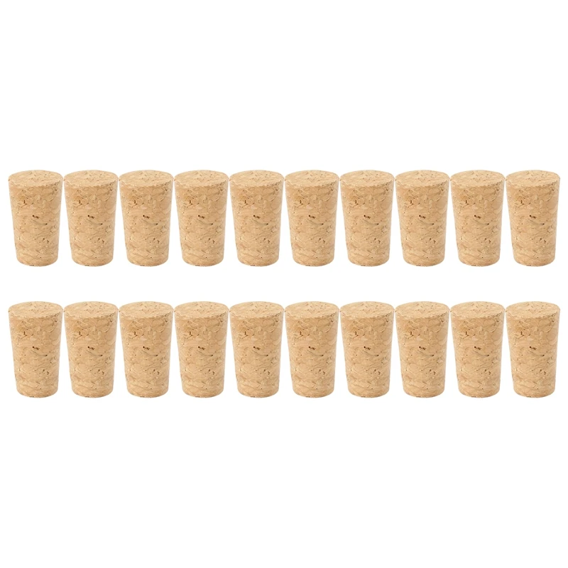 

20Pcs/Lot Natural Wood Corks Wine Stopper Wood Bottle Stopper Cone Type Wine Bottle Corks Plug Sealing Cap Beer Bottle Corks