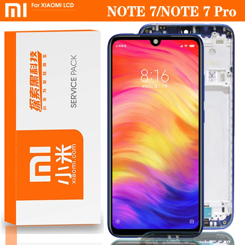 Оригинальный 6 3 &quot10 сенсорный дисплей + экран Рамка для Xiaomi Redmi Примечание 7 Note Pro