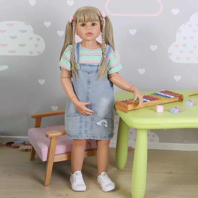 

39inch Reborn Baby Dolls Handmade Real Size Girl Dolls Child Model Girl Doll Realistic Full Silicone Girl Kids Adults Accompany