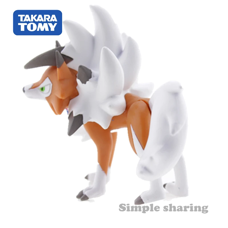 Takara tomy tomica moncolle ex esp 05 Покемон фигурки формы литья под давлением Смола волк детские игрушки забавные Волшебные дети безделушка lycanroc