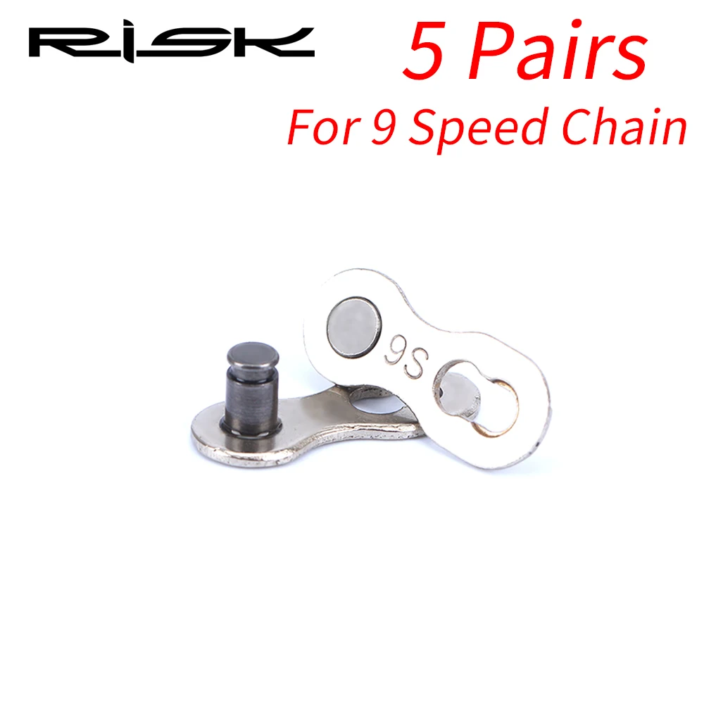 9 Speed 5 Pair Риска 6/7/8/9/10/11 Скорость велосипедной цепи быстрого диагностического разъёма замок комплект MTB дорожный велосипед Мощность цепи быстросъемная пряжка - Цвет: 9 Speed 5 Pair