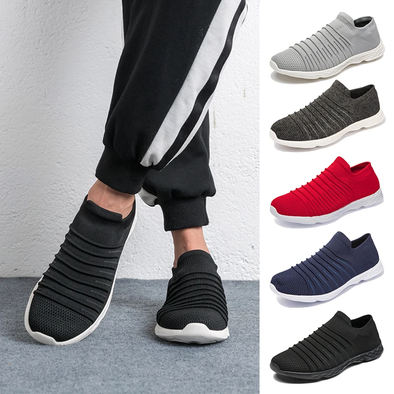 

Кроссовки мужские с дырками, повседневные легкие лоферы, Нескользящие, красные, Уличная обувь, большие размеры до 50