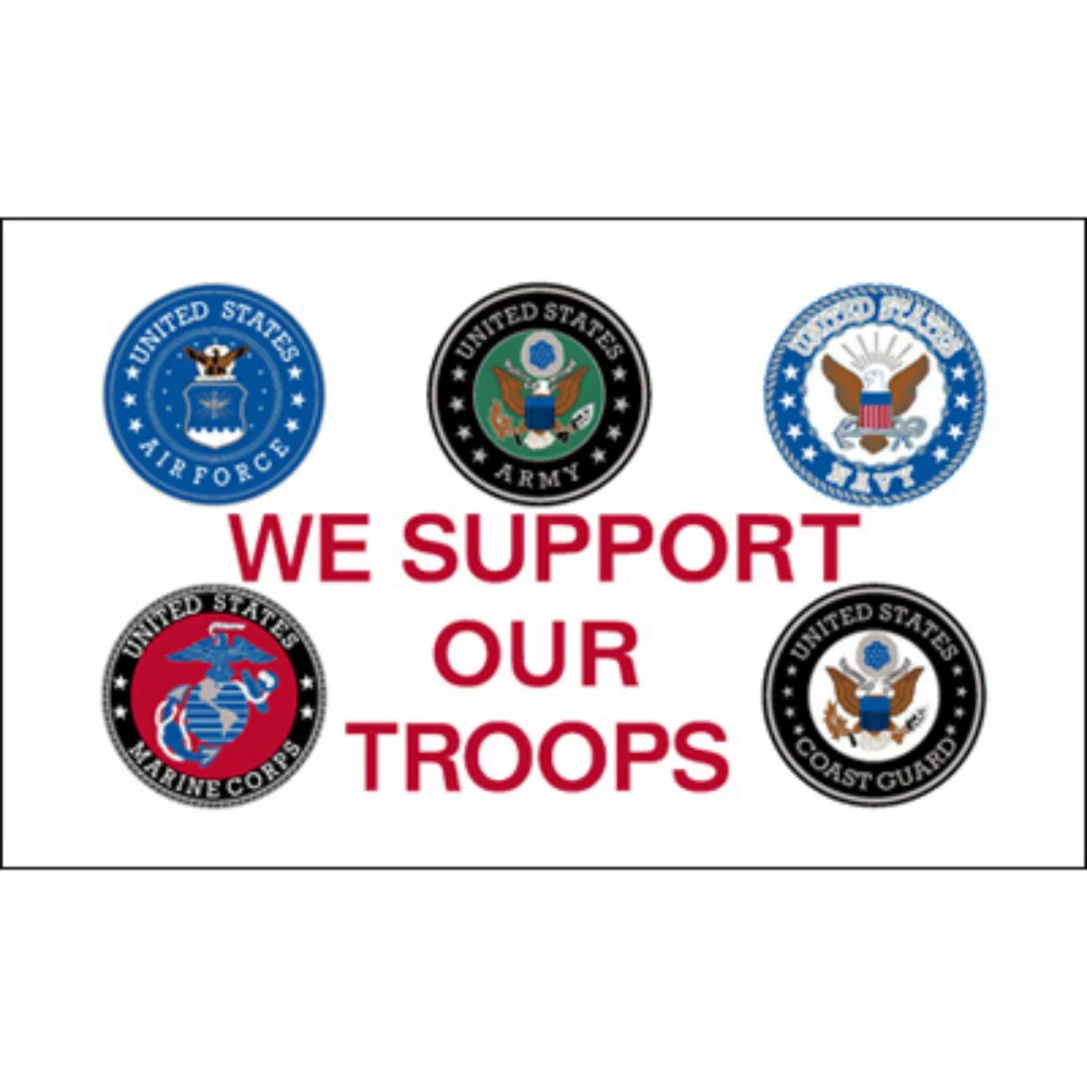 

3x5Fts 90X150cm We Support Our Troops Flag