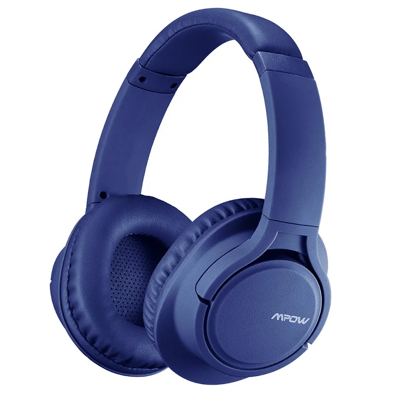 Blue Headphone Mpow H7 большой размер над ухом Bluetooth Наушники Hi-Fi стерео шумоподавляющие наушники с микрофоном и сумкой для переноски для iPhone/iPad - Цвет: Blue Headphone