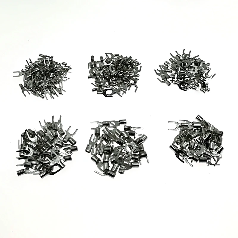 

1000pcs Spade Bare Cord End Crimp Terminals Electrical Naked Wire Cable Connector SNB1.25-3~5.5-6 Ferrules 22-10AWG 0.5-6mm2