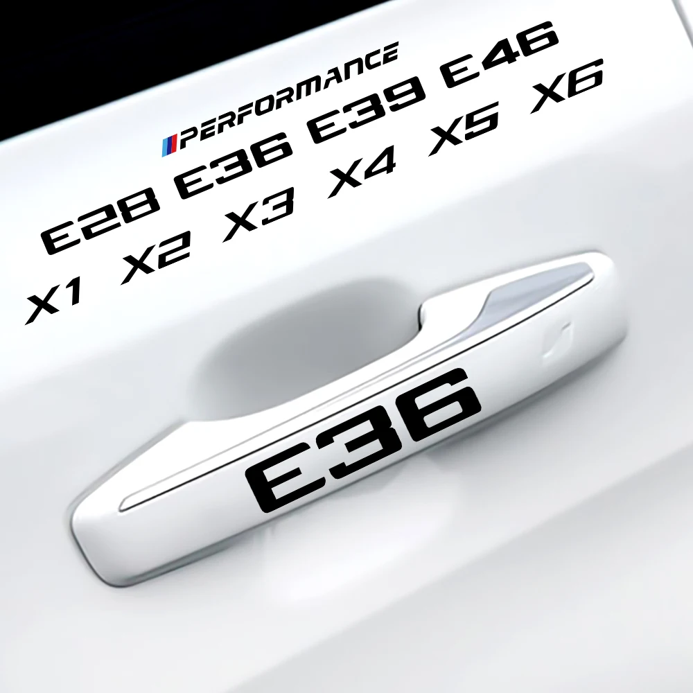 4 шт. наклейки на дверные ручки и стеклоочистители для BMW E28 E30 E34 E36 E39 E46 E52 E53 E60 E61 E62