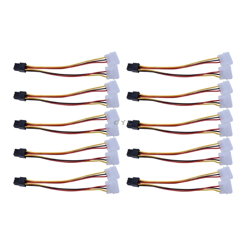 

10 шт. Molex 4-контактный PCI-E PCI Expess 6-контактный преобразователь питания адаптер Кабельный разъем источник питания