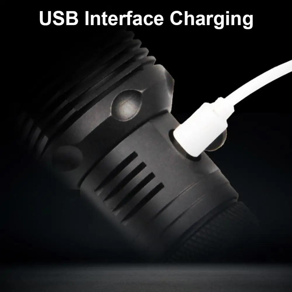 

5 lighting modes LED Flashlight USB Rechargeable 500M Irradiation distance powerful flashlight Riding Camping outdoor equipment