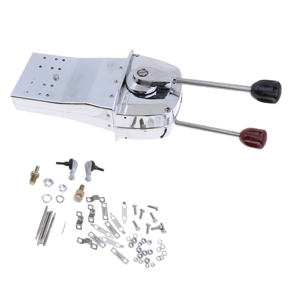 Универсальная Морская Лодка двойной рычаг управления Верхняя ручка дроссельной