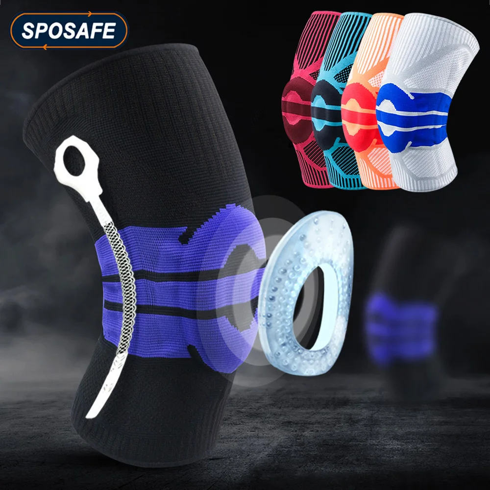 

Sports Knee Compression Brace Support with Patella Gel Pad Joint Pain Relief for Cycling Running Weightlifting Basketball Soccer