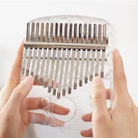 thumb piano 17 key kalimba portable crystal transparent abs for beginner music with learning musical instrument performance
