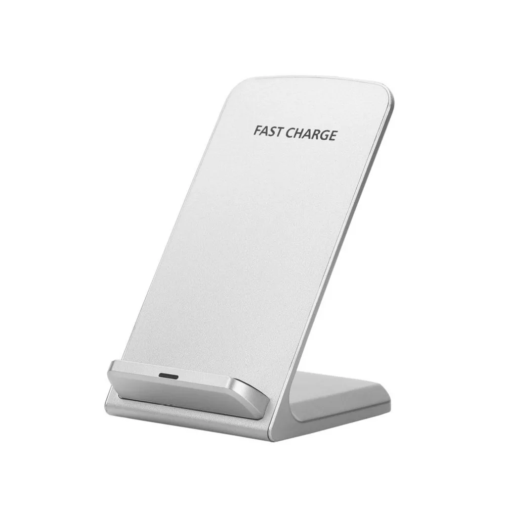 10 Вт портативное вертикальное Беспроводное зарядное устройство с двойной