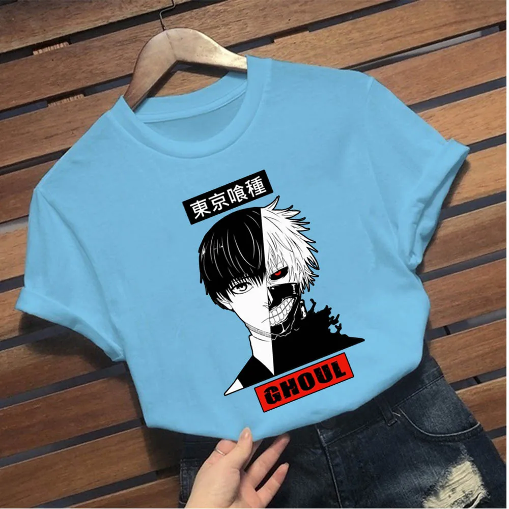 

Women Harajuku Short Sleeve Hip Hop Tokyo Ghoul Kaneki Ken Eyes Tshirt