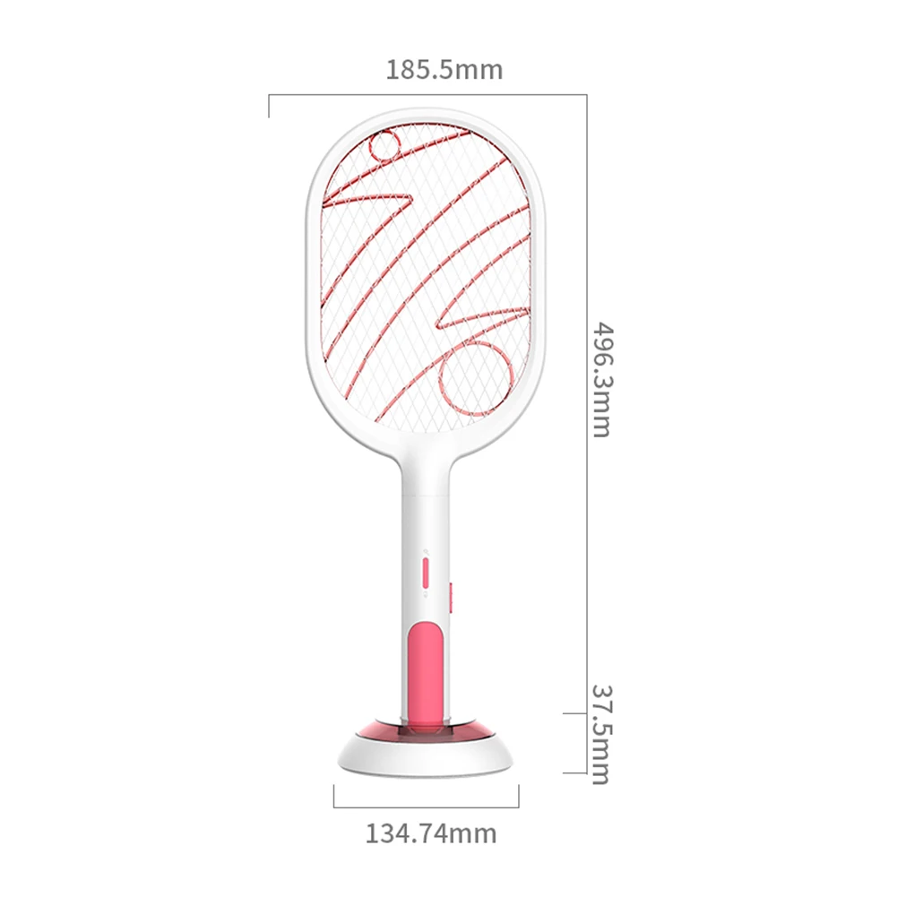 

USB Rechargeable Mosquito Swatter Electric Fly Bug Zapper Racket Inserts Killers for Household Bedroom Decoration