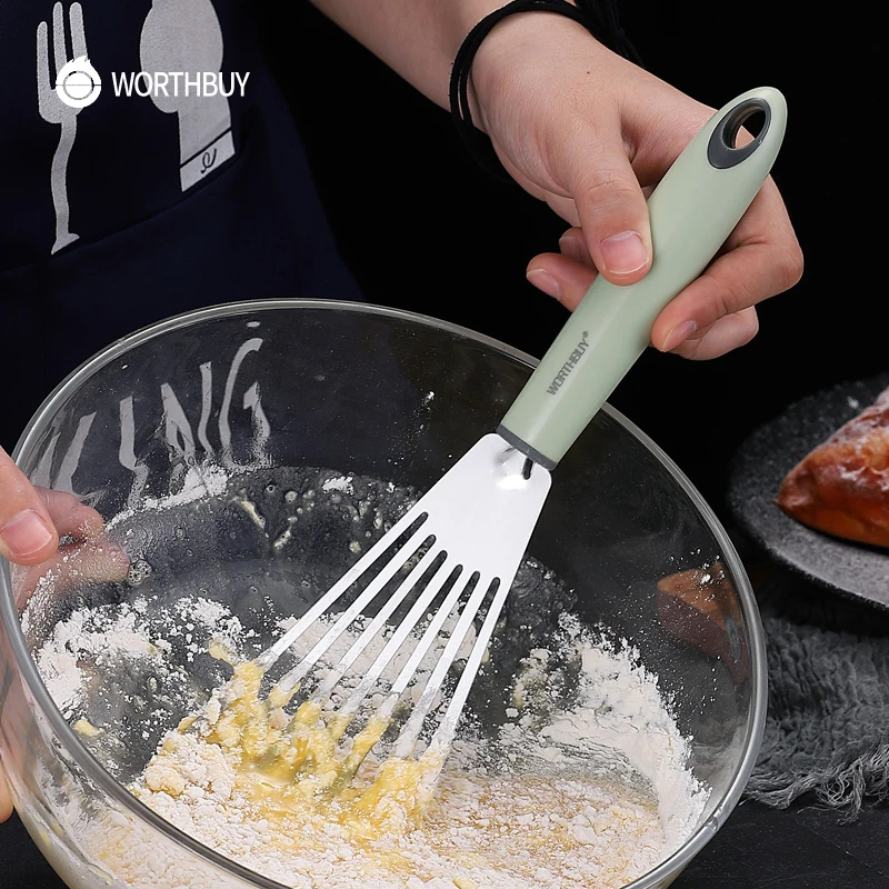 WORTHBUY Ручной Миксер для яиц из нержавеющей стали с пластиковой ручкой кухонный