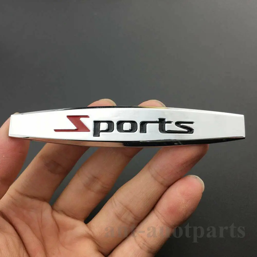 

2pcs Metal Sport Racing Car Auto Fender Emblem Skirts Badge Decal Stickers