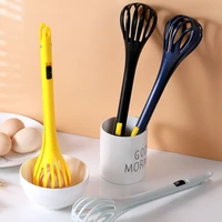 multifunctional manual whisk two in one stirring rod kitchen food tongs manual noodle tongs baking butter tool