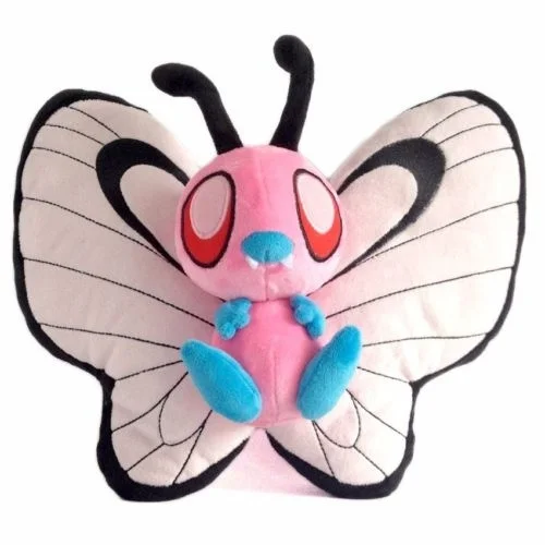 30CM Pink Shiny Butterfree Anime Plush Toy Stuffed Animal Doll for Children Kawaii Pillows Child's Birthday Present |