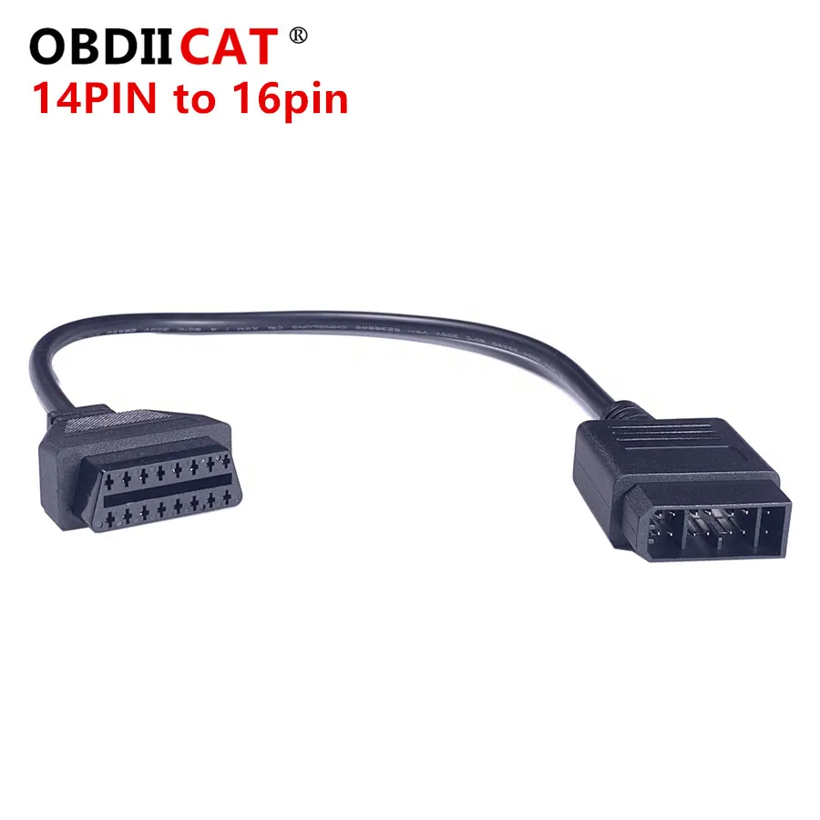 Новый Диагностический кабель OBDII для Ni ssan 14pin к 16Pin коннектор 14 Pin гнездовой